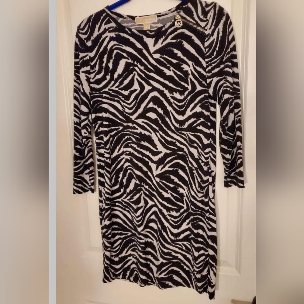 Black and White Zebra Print Dress